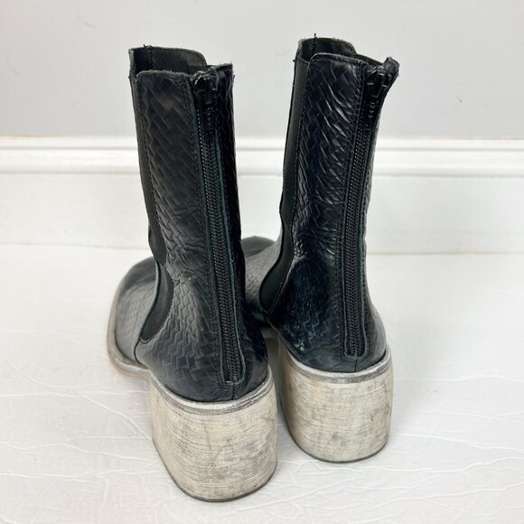 Free People Black Textured Ankle Boots - Picture 7 of 7